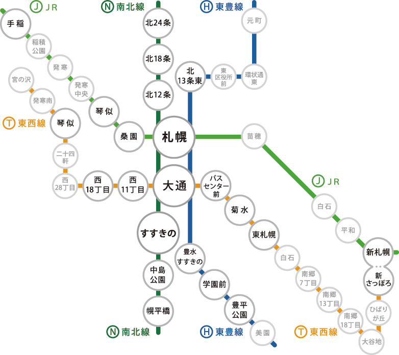 札幌の路線図